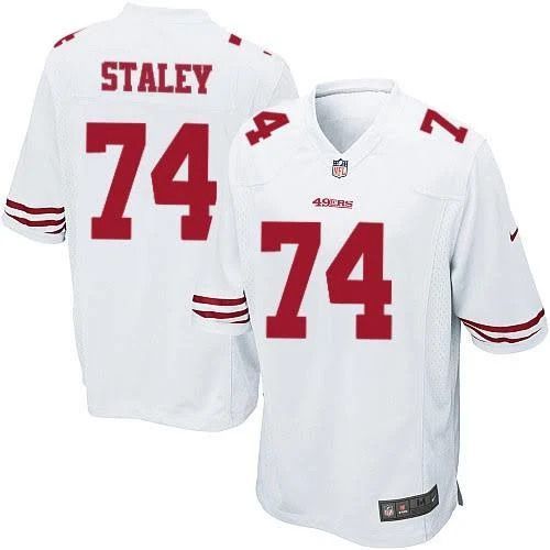 Men San Francisco 49ers #74 Joe Staley Nike White Game Player NFL Jersey->san francisco 49ers->NFL Jersey